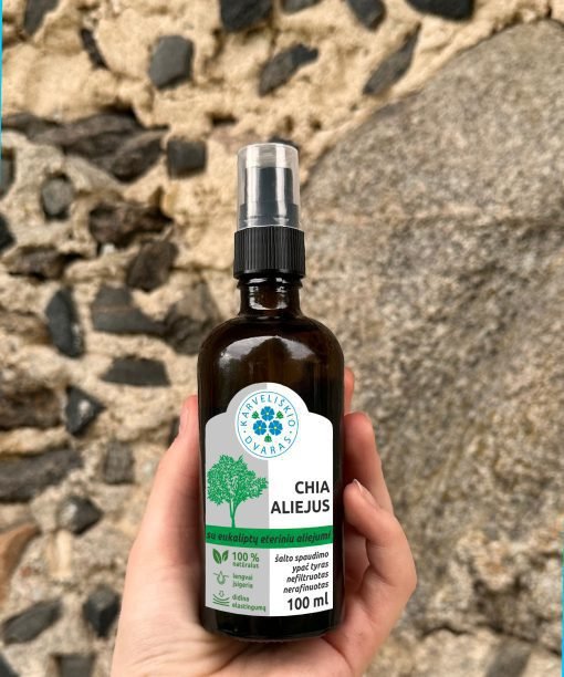 Chia aliejus su eukaliptų eteriniu aliejumi