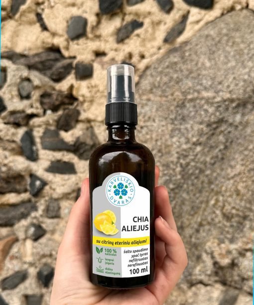 chia aliejus su citrinų eteriniu aliejumi
