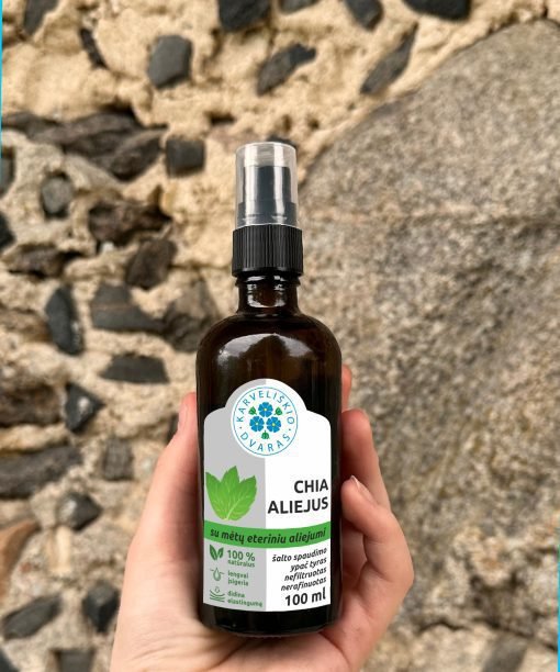 Chia aliejus su mėtų eteriniu aliejumi