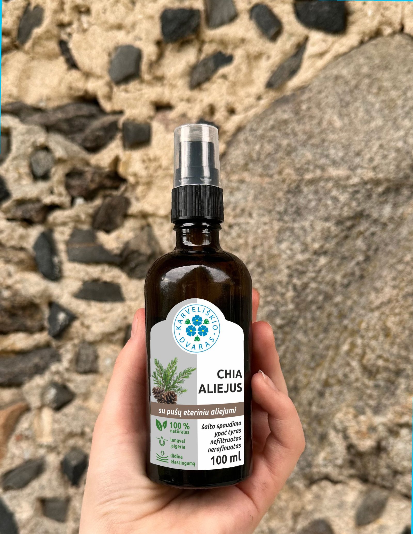 Chia aliejus su pušų eteriniu aliejumi