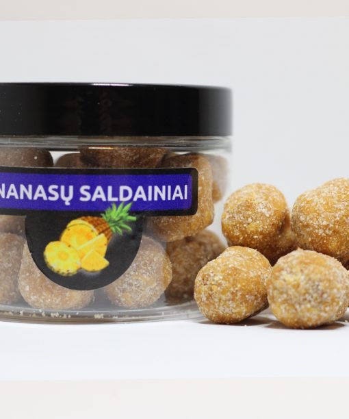 ananasu becukriai saldainiai