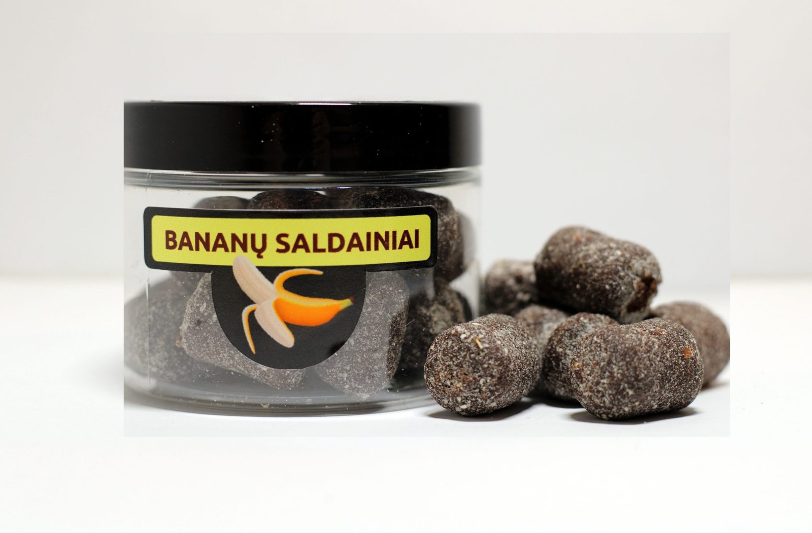 bananų becukriai saldainiai